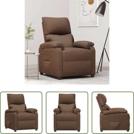 Asiento cómodo -  Sillón reclinable de tela marrón