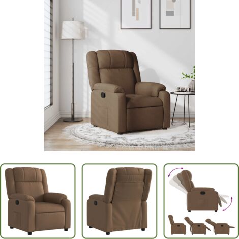 Asiento cómodo -  Sillón reclinable de tela marrón