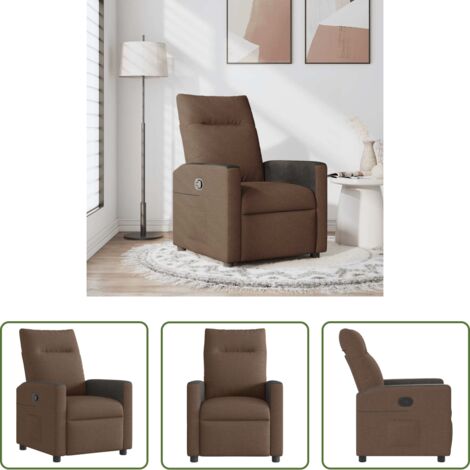 Asiento cómodo -  Sillón reclinable de tela marrón