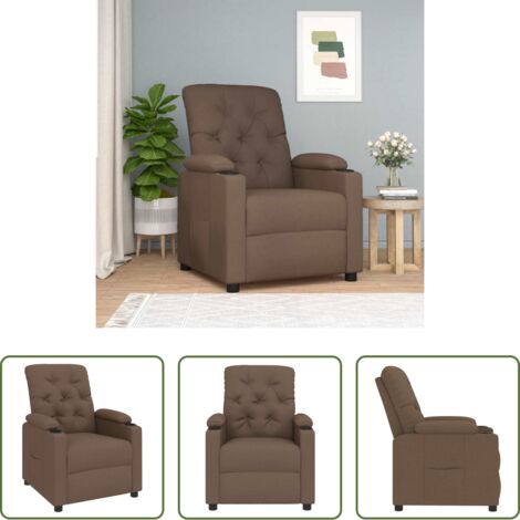 Asiento cómodo -  Sillón reclinable de tela marrón