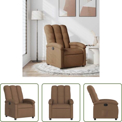 Asiento cómodo -  Sillón reclinable de tela marrón
