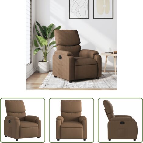 Asiento cómodo -  Sillón reclinable de tela marrón