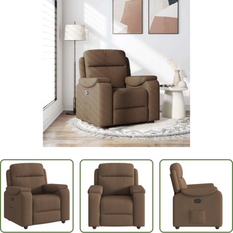 Asiento cómodo -  Sillón reclinable de tela marrón