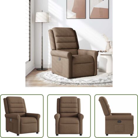 Asiento cómodo -  Sillón reclinable de tela marrón