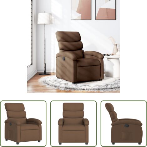 Asiento cómodo -  Sillón reclinable de tela marrón