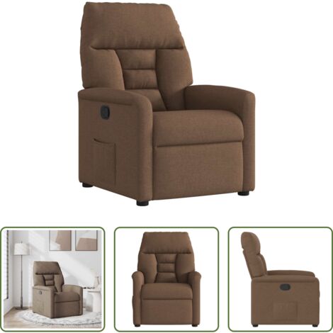 Asiento cómodo -  Sillón reclinable de tela marrón