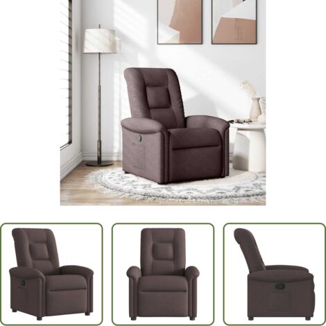 Asiento cómodo -  Sillón reclinable de tela marrón oscuro