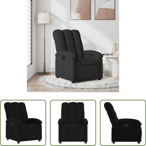 Asiento cómodo -  Sillón reclinable de tela negra
