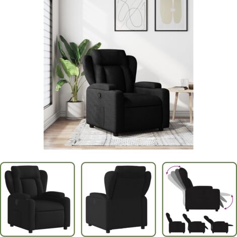 Asiento cómodo -  Sillón reclinable de tela negra