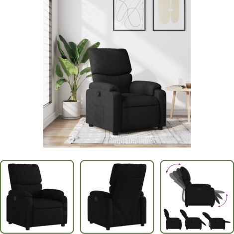 Asiento cómodo -  Sillón reclinable de tela negra