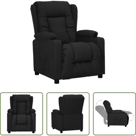 Asiento cómodo -  Sillón reclinable de tela negro