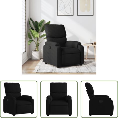 Asiento cómodo -  Sillón reclinable de tela negro