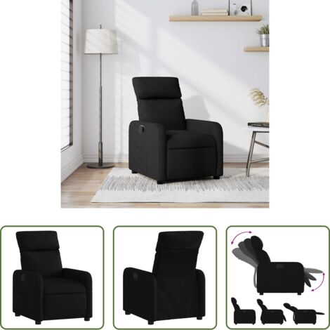 Asiento cómodo -  Sillón reclinable de tela negro