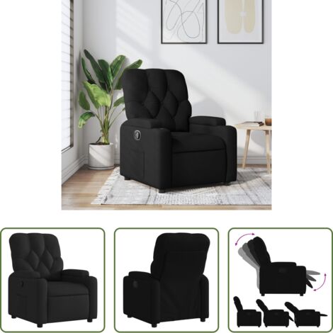 Asiento cómodo -  Sillón reclinable de tela negro
