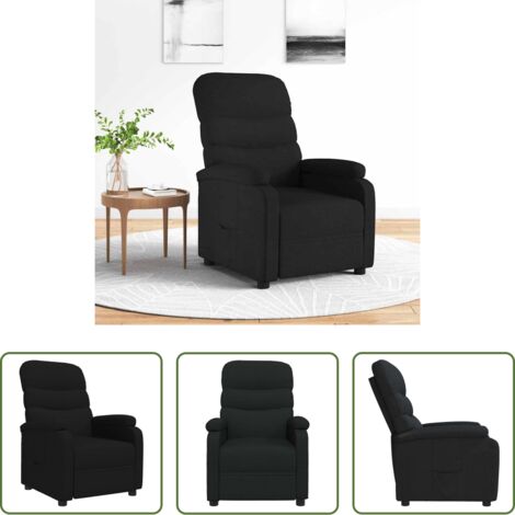 Asiento cómodo -  Sillón reclinable de tela negro