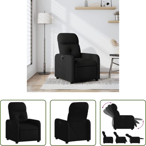 Asiento cómodo -  Sillón reclinable de tela negro