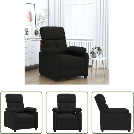 Asiento cómodo -  Sillón reclinable de tela negro