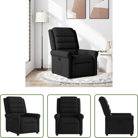Asiento cómodo -  Sillón reclinable de tela negro