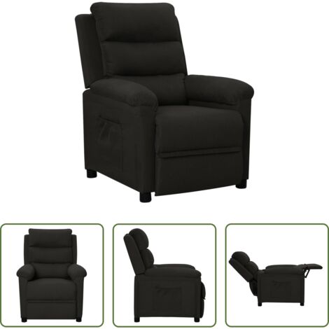 Asiento cómodo -  Sillón reclinable de tela negro