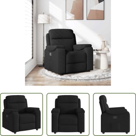 Asiento cómodo -  Sillón reclinable de tela negro
