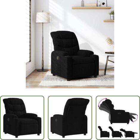 Asiento cómodo -  Sillón reclinable de tela negro