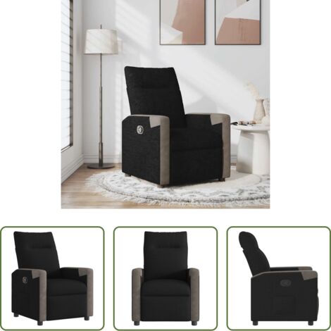 Asiento cómodo -  Sillón reclinable de tela negro