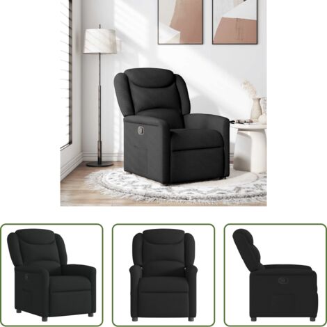 Asiento cómodo -  Sillón reclinable de tela negro
