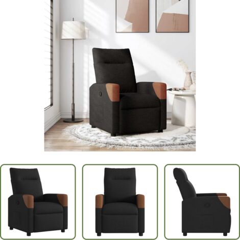 Asiento cómodo -  Sillón reclinable de tela negro