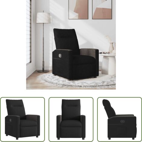 Asiento cómodo -  Sillón reclinable de tela negro