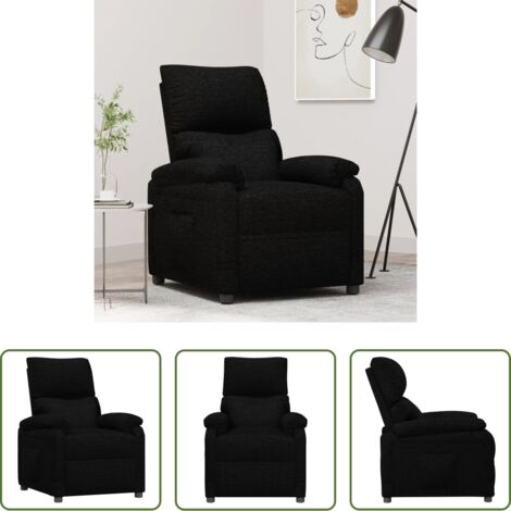 Asiento cómodo -  Sillón reclinable de tela negro
