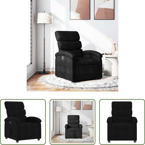 Asiento cómodo -  Sillón reclinable de tela negro