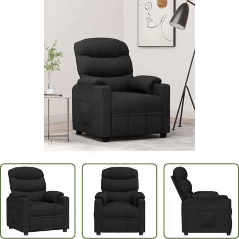 Asiento cómodo -  Sillón reclinable de tela negro