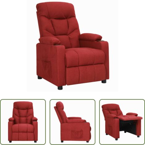 Asiento cómodo -  Sillón reclinable de tela rojo tinto