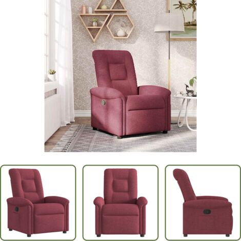 Asiento cómodo -  Sillón reclinable de tela rojo tinto