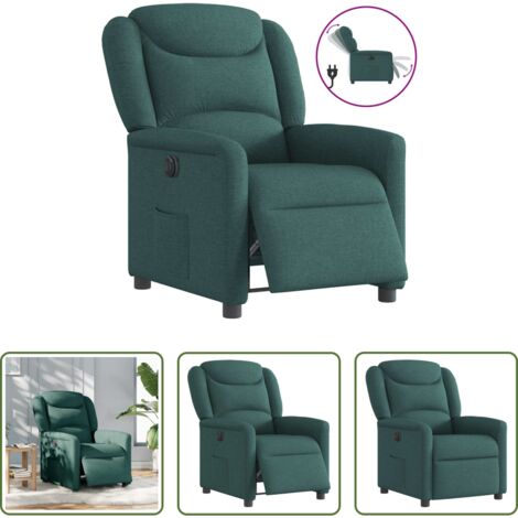 Asiento cómodo -  Sillón reclinable eléctrico tela verde oscuro