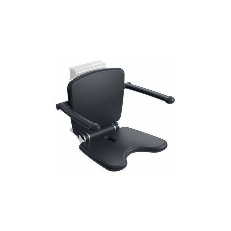 

Asiento con suspensión Premium LifeSystem gris antracita con apoyabrazos gris claro