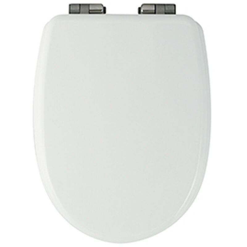 

Msv - Asiento De Baño Mdf Blanco Cierre Lento Con Bisagras De Acero Inoxidable,Easy Clean