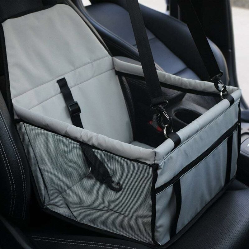 

Asiento de coche para perro y perro Asiento de coche elevador para perro impermeable plegable transpirable para viajes, perros pequeños o gatos