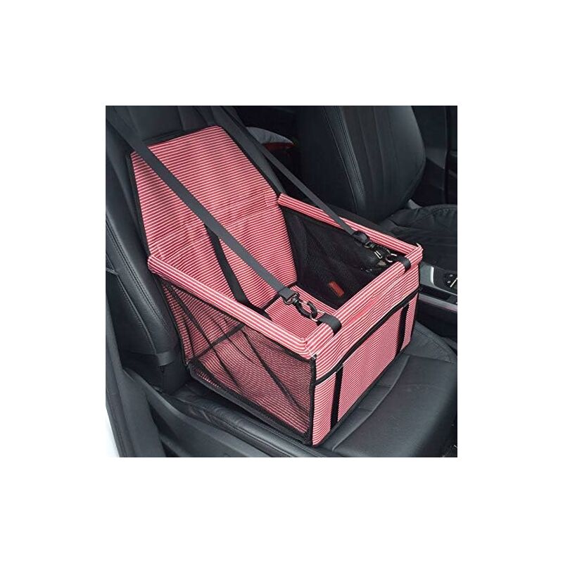 

Asiento de coche para perros o gatos, bolsa de transporte para perros, funda de refuerzo de tela Oxford impermeable con cinturón de seguridad de