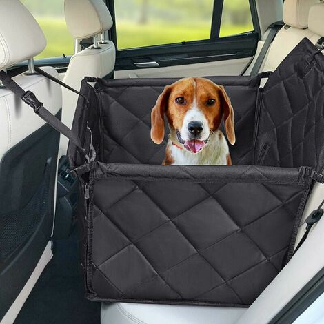 Asiento de coche para perros con lados resistentes y cinturón de seguridad para perros, funda de asiento de coche para perros pequeños y medianos, asiento de coche impermeable de alta calidad para per