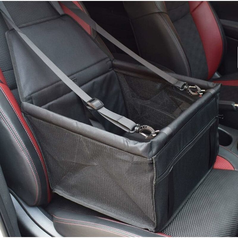 

Asiento de coche para perros transportador de perros, plegable y transpirable, impermeable, seguridad para mascotas para viajes, perros pequeños o