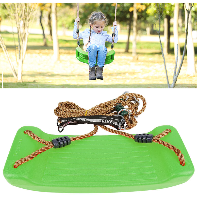 

Asiento de columpio de plástico, columpio de jardín para niños de juegos de jardín - verde - Negro