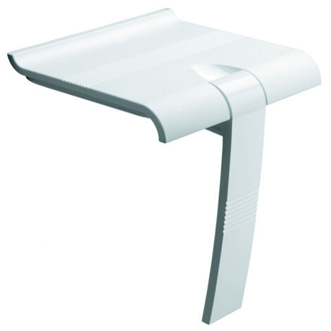 Asiento de ducha abatible Arsis con asiento blanco - pie blanco