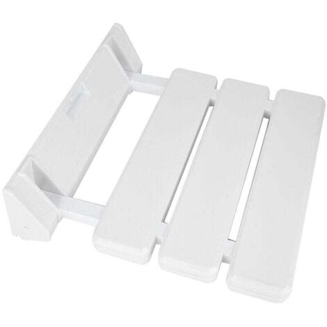 Asiento de ducha de pared, banco de baño plegable para sauna doméstica, blanco