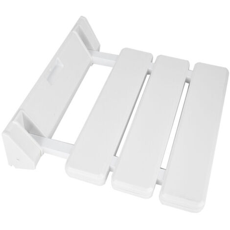 Asiento de ducha de pared, banco de baño plegable para sauna doméstica, color blanco