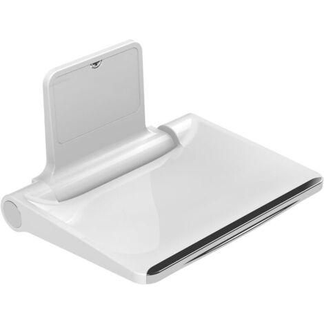 Asiento de ducha plegable de pared, taburete de ducha plegable de pared, silla de ducha antideslizante para personas mayores con discapacidad (hasta 200 kg) - Blanco