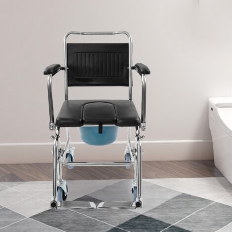Asiento de ducha plegable, silla de transporte, silla conmutadora portátil, silla de baño