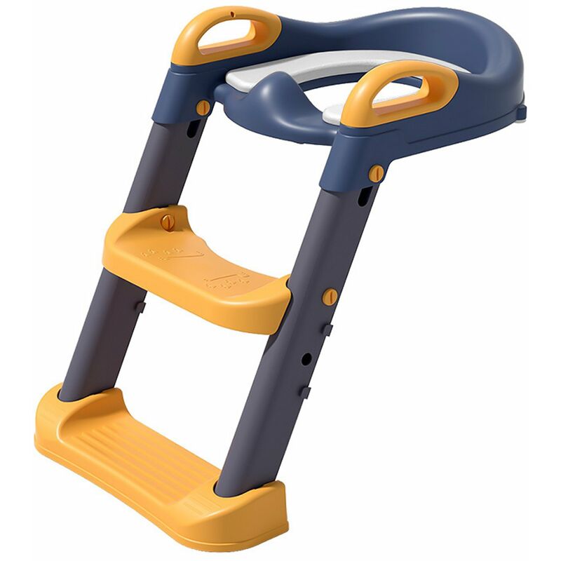 

Asiento de entrenamiento para ninos, comodo y seguro, entrenador de inodoro con taburete ajustable, escalera, almohadilla suave de PVC, inodoro de