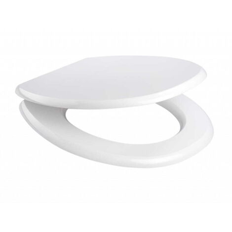 Asiento de inodoro antibacteriano de cierre suave blanco Formic