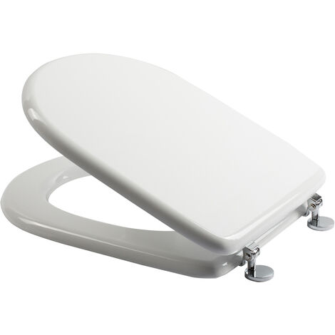 Asiento de inodoro blanco asiento para wc de mdf con tapa mod. Arteusa Fit